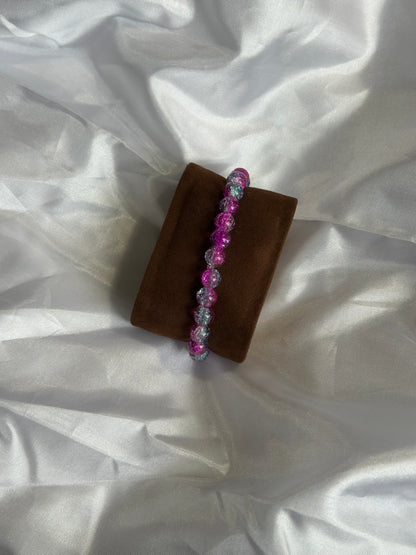 Crackled Bead Bracelet Glass