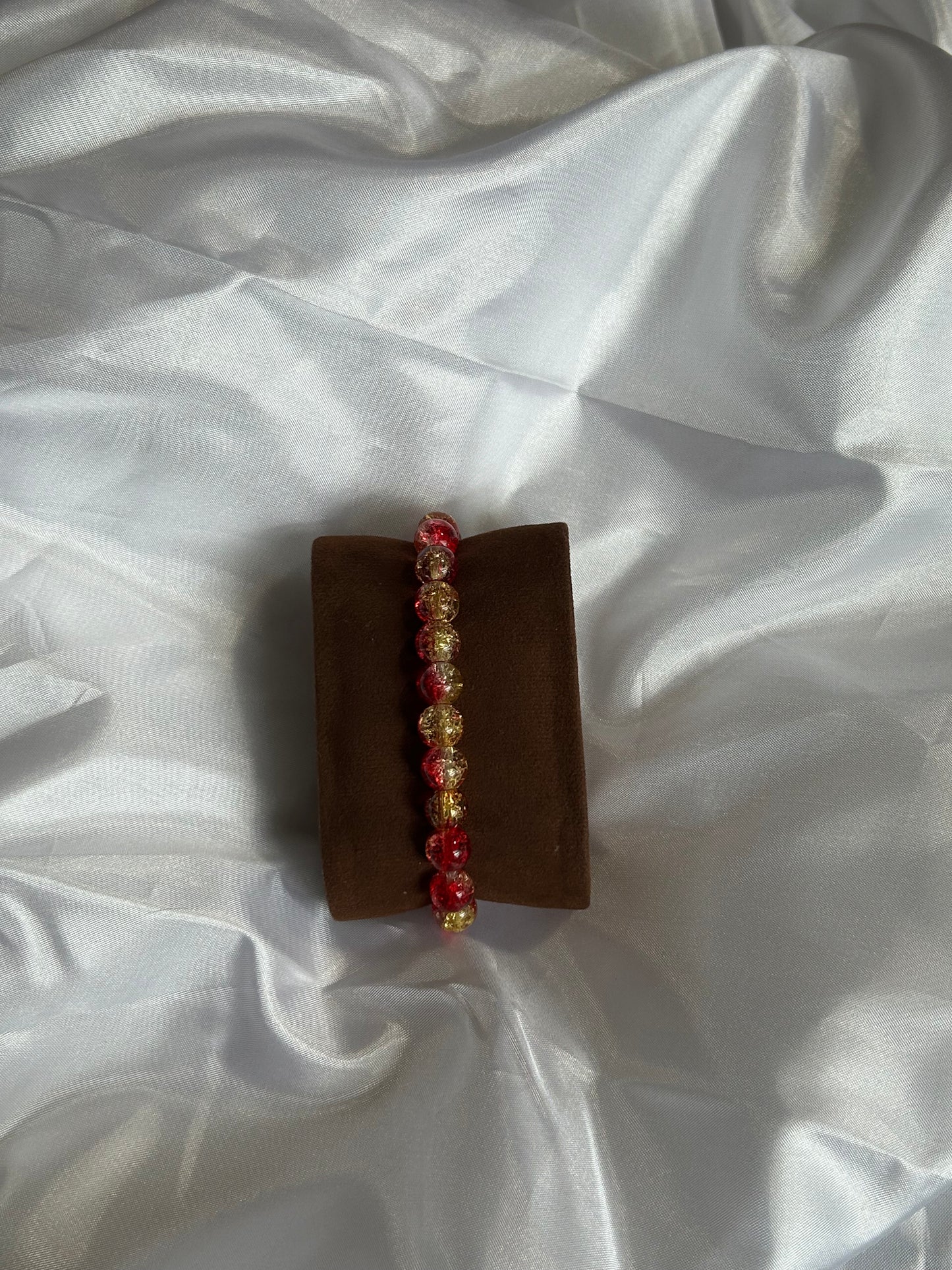 Crackled Bead Bracelet Glass