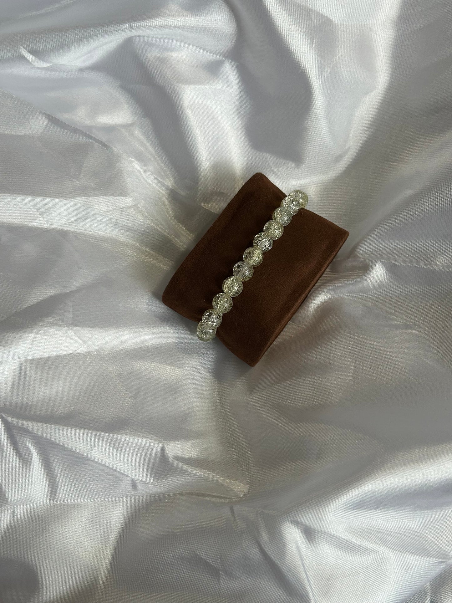 Crackled Bead Bracelet Glass