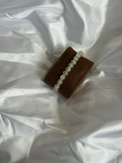 Crackled Bead Bracelet Glass
