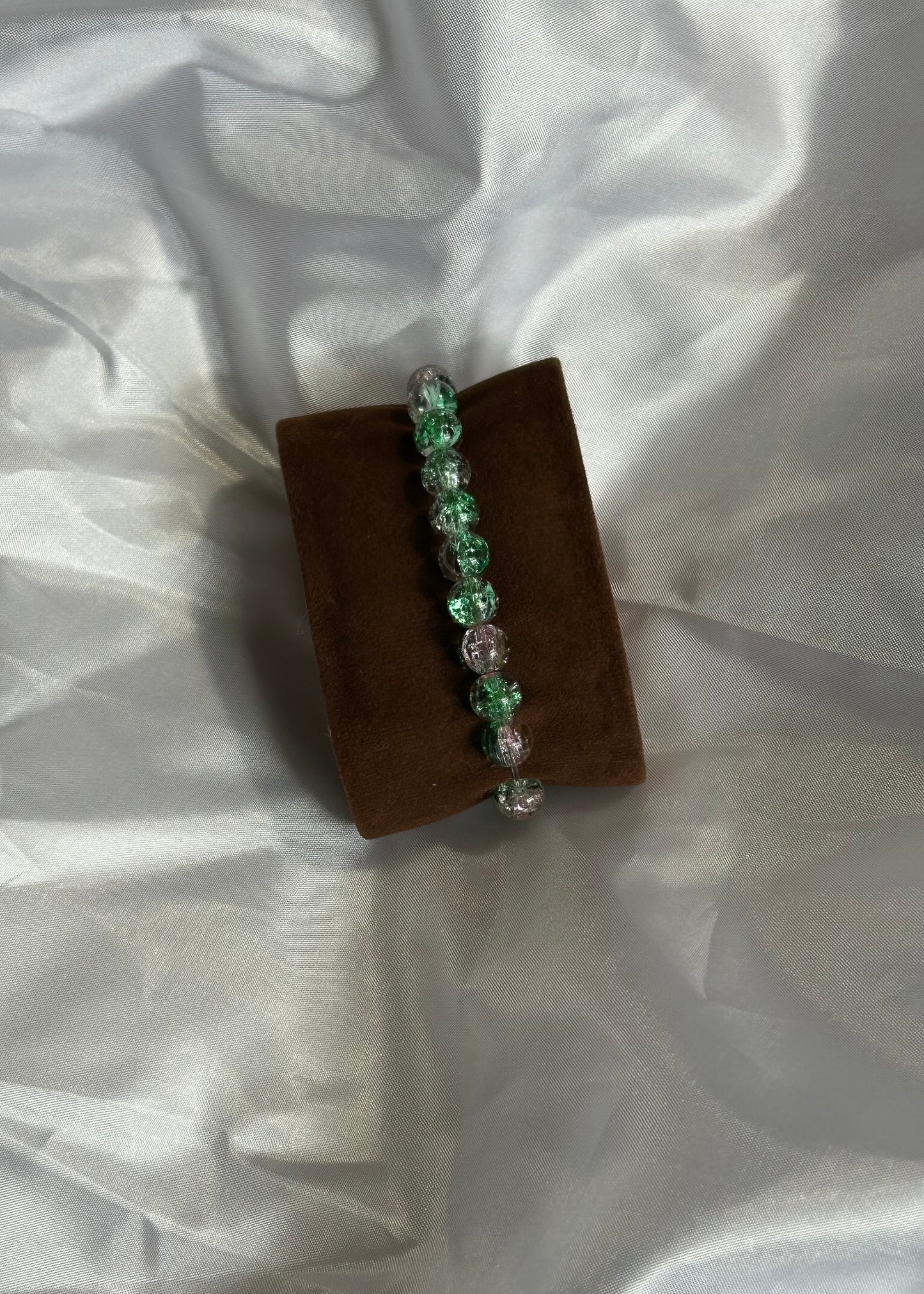 Crackled Bead Bracelet Glass