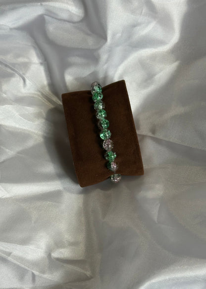 Crackled Bead Bracelet Glass