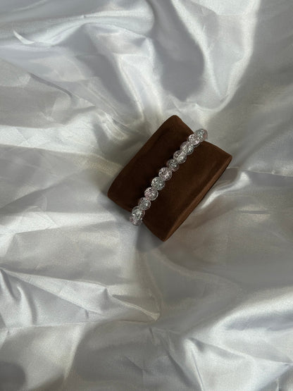 Crackled Bead Bracelet Glass