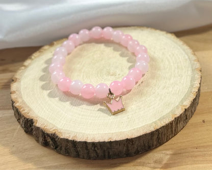 Pink Crown Bracelet - 8mm