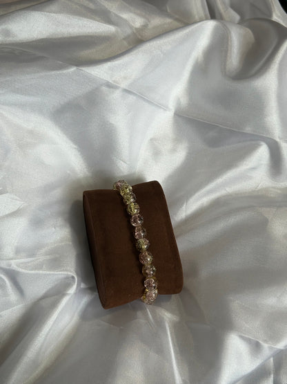 Crackled Bead Bracelet Glass