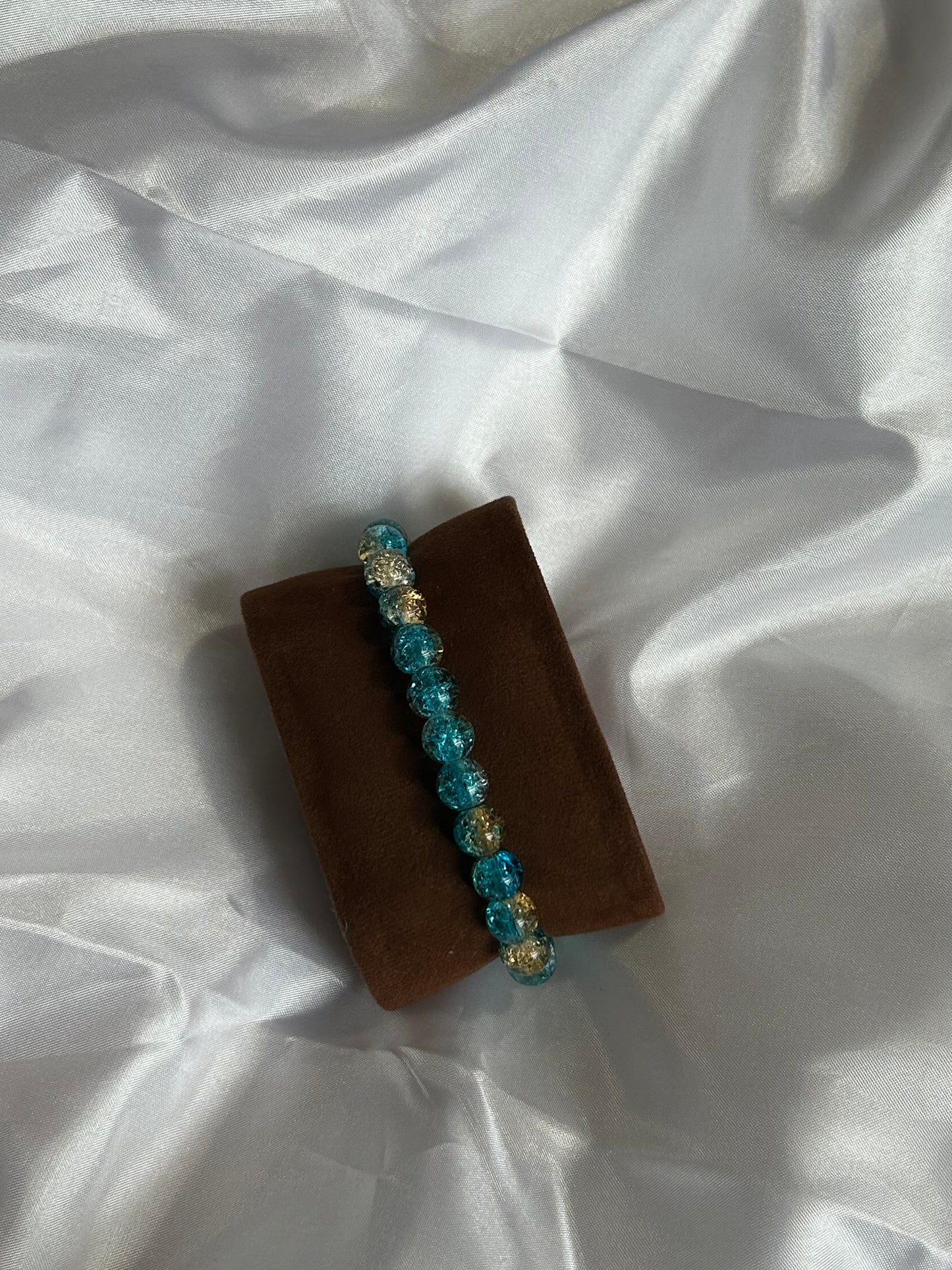 Crackled Bead Bracelet Glass