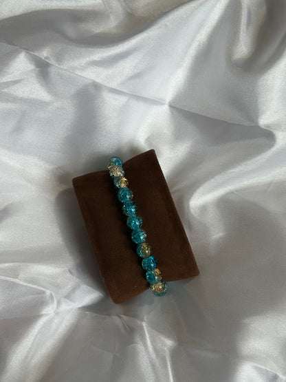 Crackled Bead Bracelet Glass
