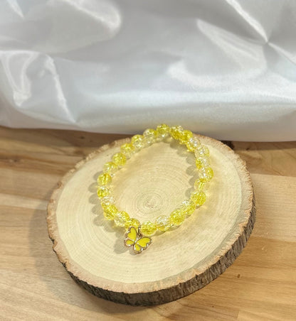 Yellow Butterfly Bracelet - 8mm