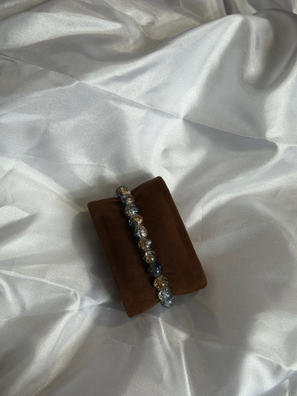 Crackled Bead Bracelet Glass