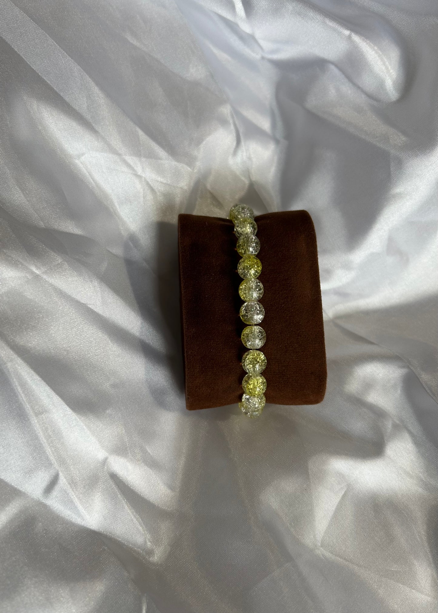 Crackled Bead Bracelet Glass