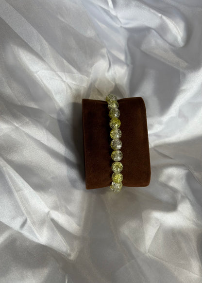 Crackled Bead Bracelet Glass