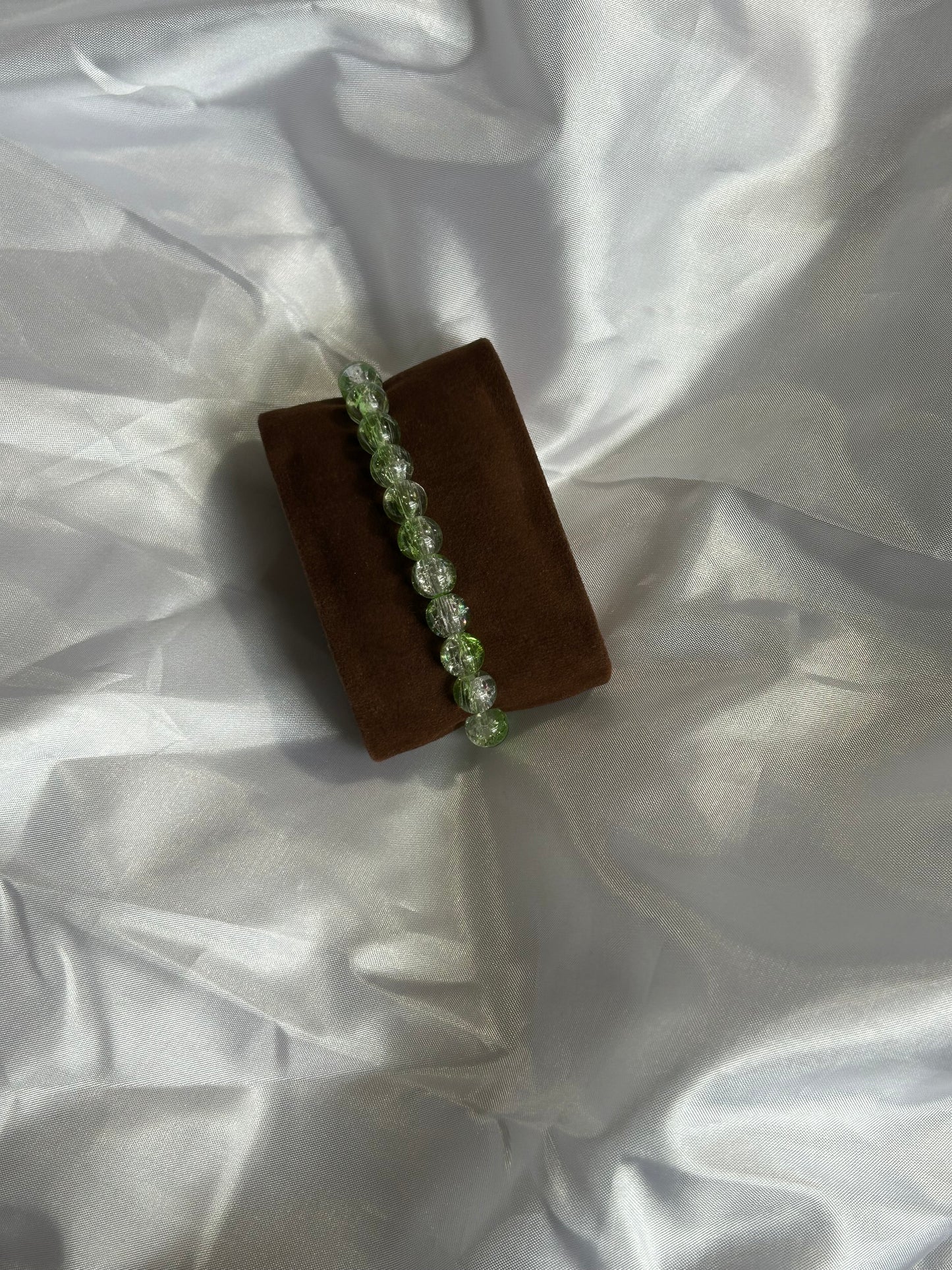 Crackled Bead Bracelet Glass