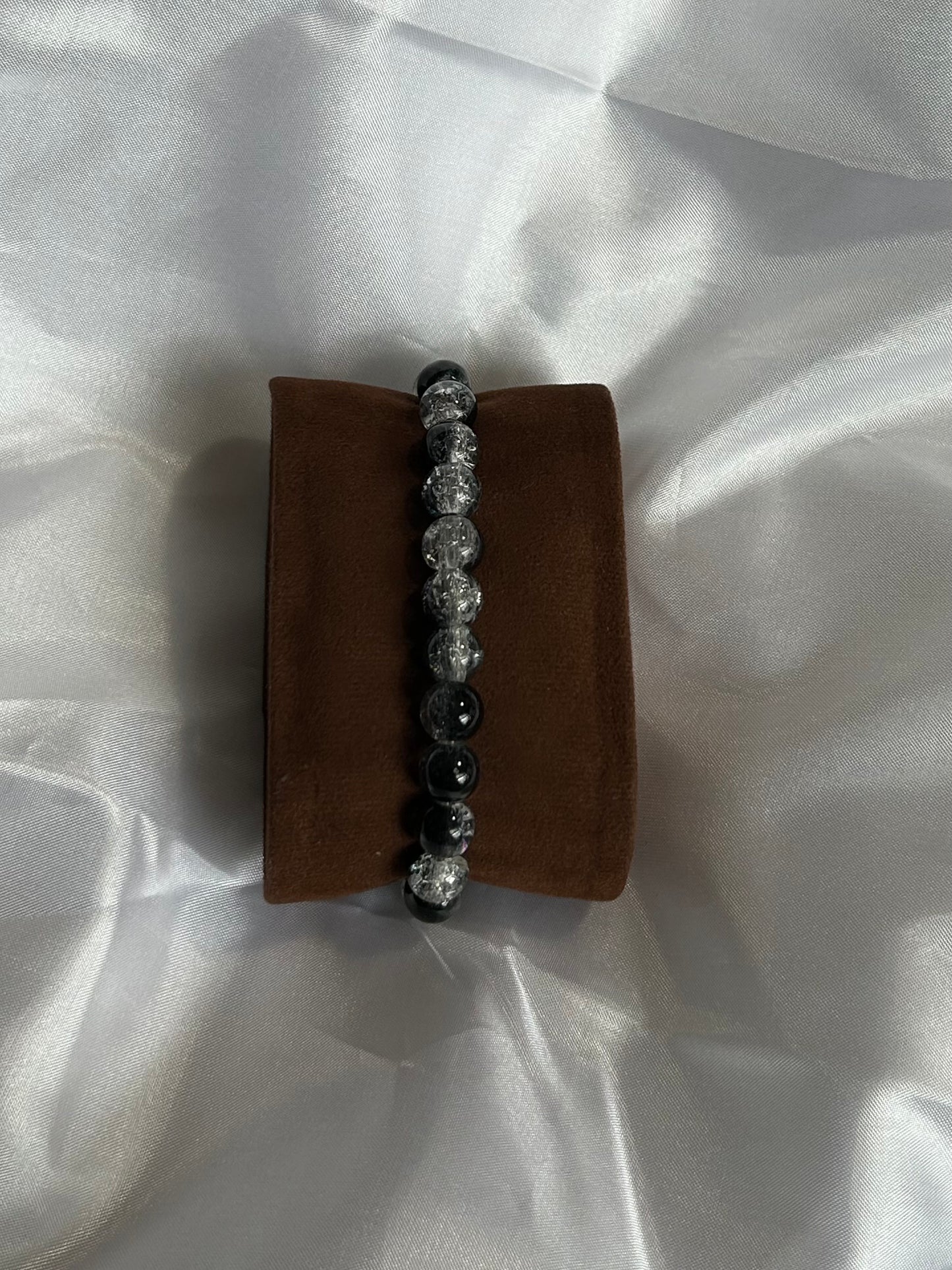 Crackled Bead Bracelet Glass