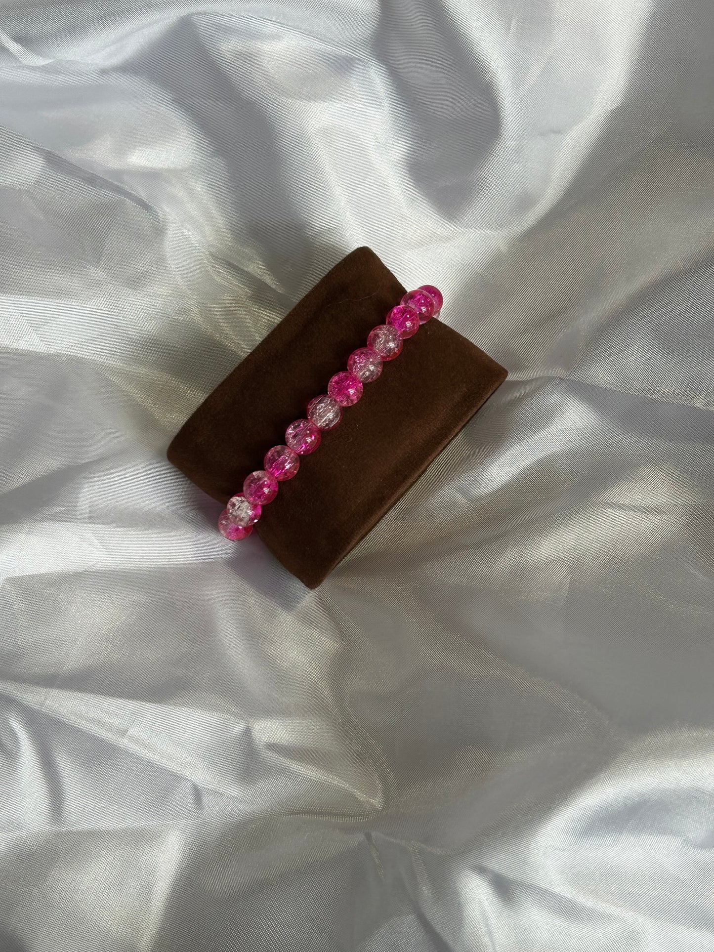 Crackled Bead Bracelet Glass