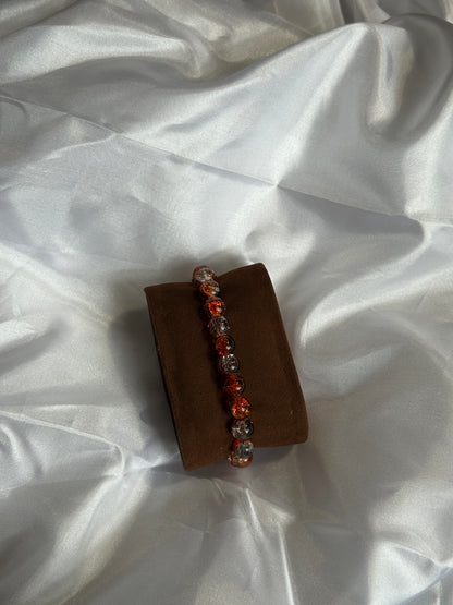Crackled Bead Bracelet Glass