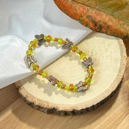 Golden Glow Butterfly Bracelet