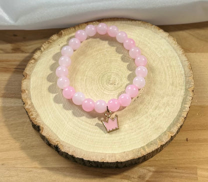 Pink Crown Bracelet - 8mm
