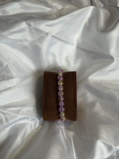 Crackled Bead Bracelet Glass