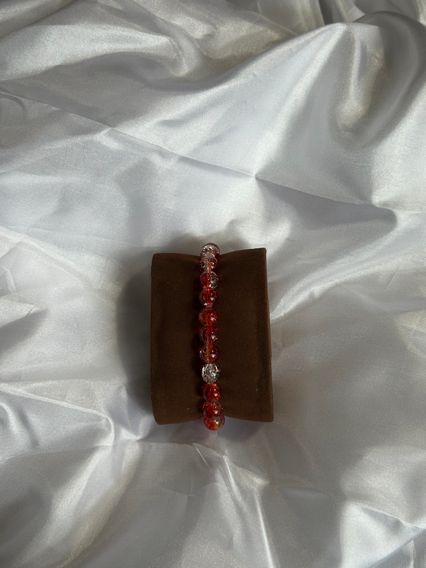 Crackled Bead Bracelet Glass