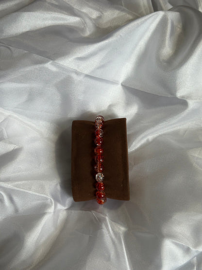 Crackled Bead Bracelet Glass