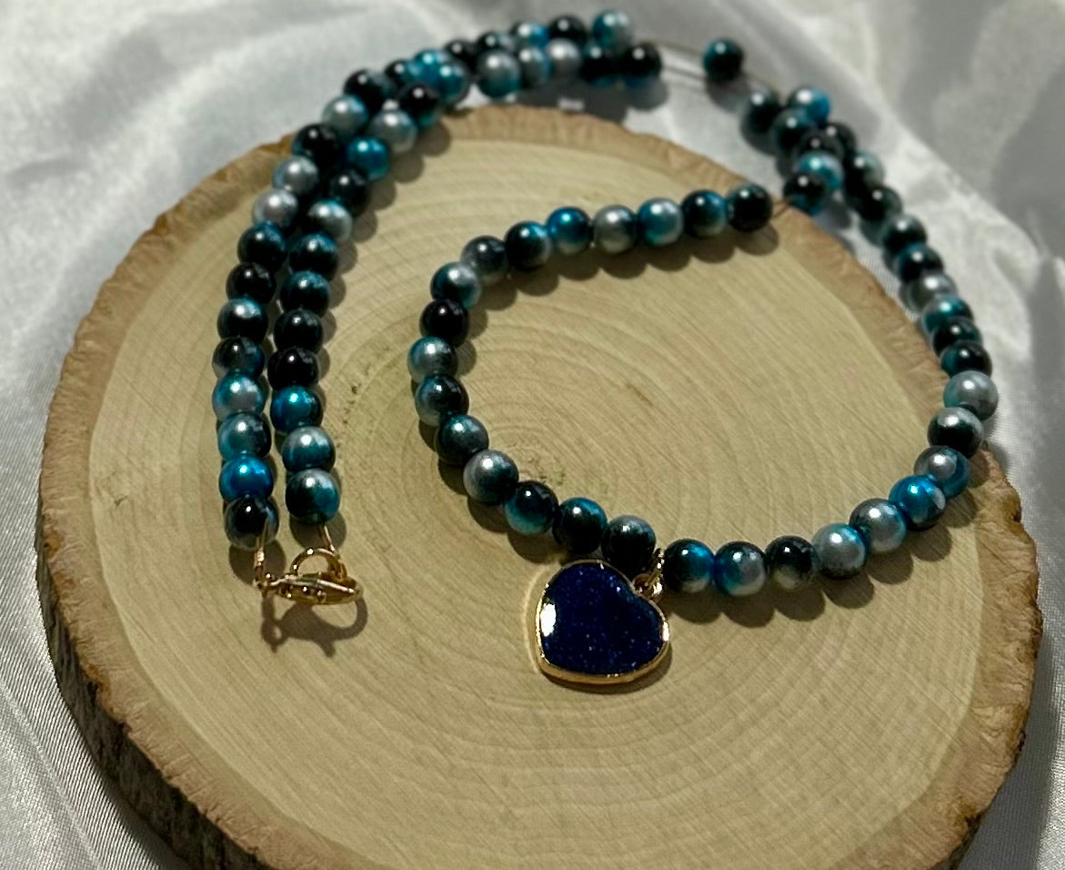 Blue Heart Necklace