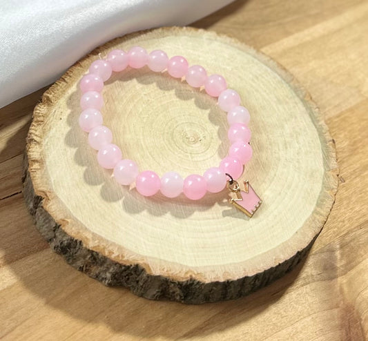 Pink Crown Bracelet - 8mm
