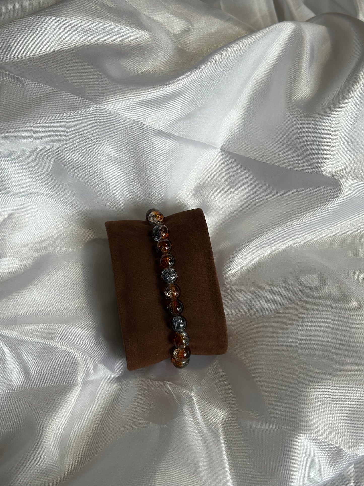 Crackled Bead Bracelet Glass