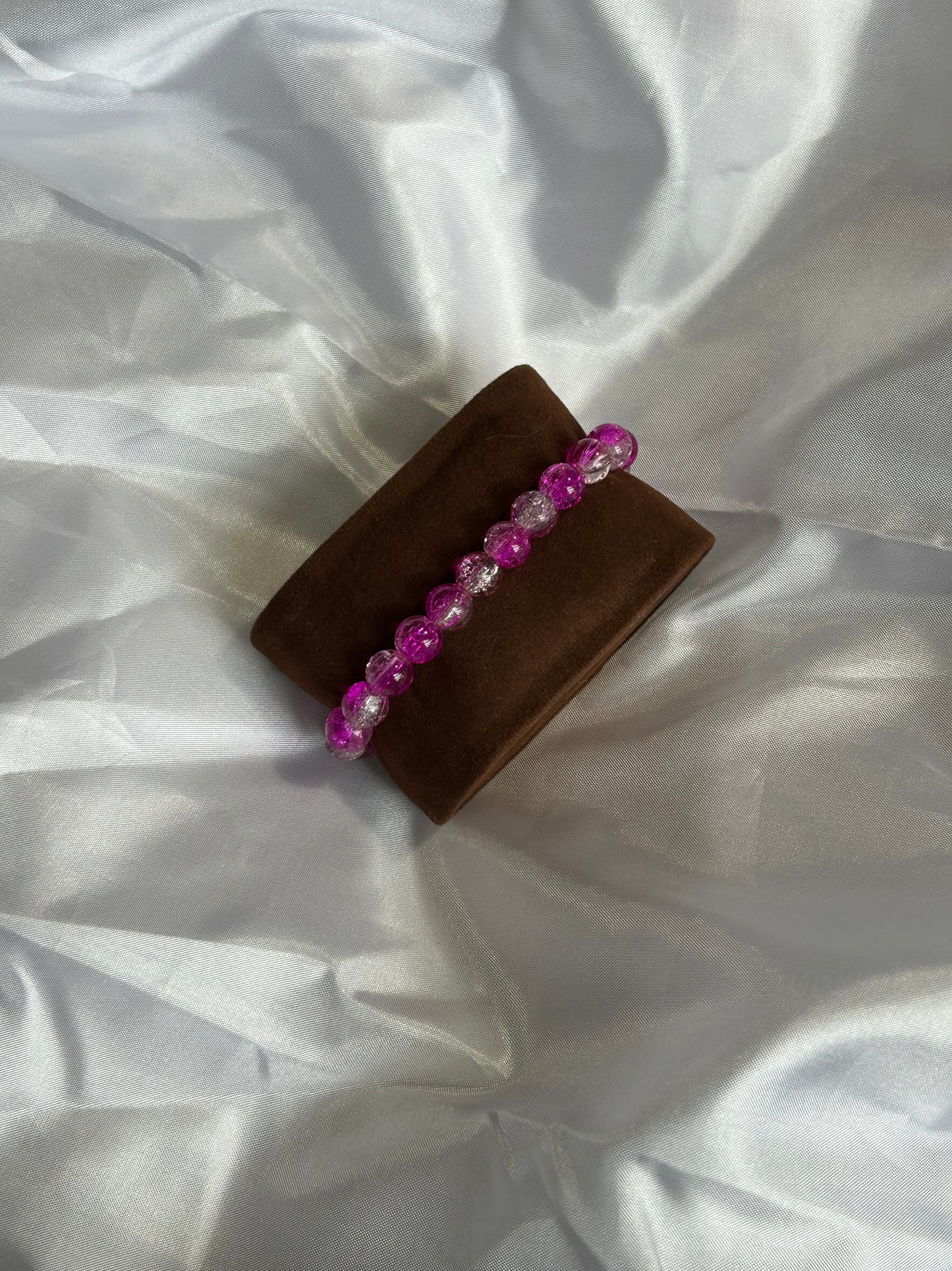 Crackled Bead Bracelet Glass