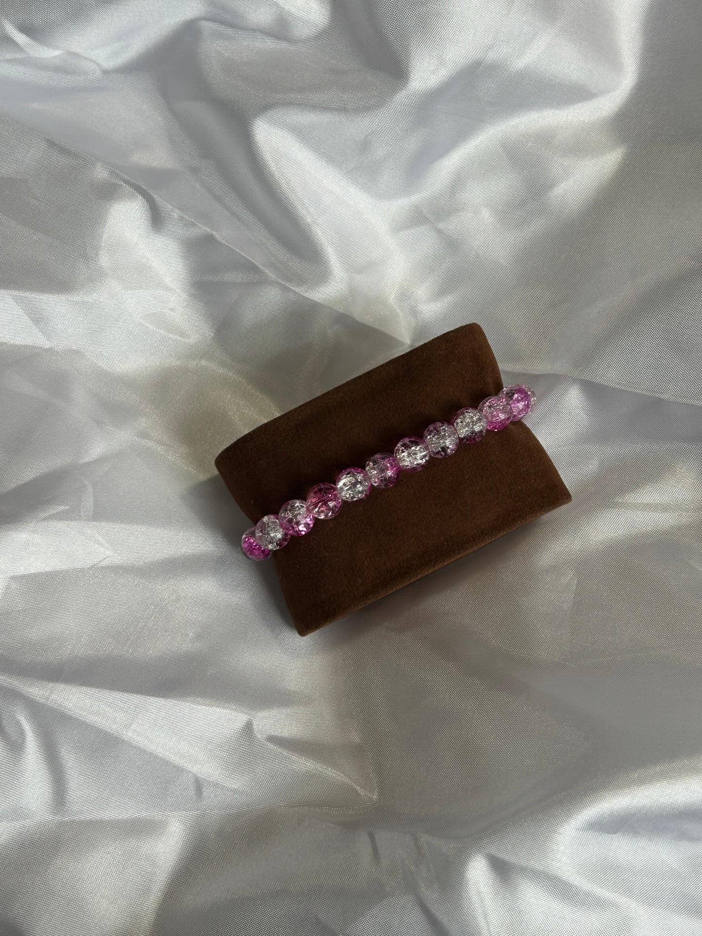 Crackled Bead Bracelet Glass