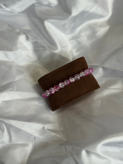 Crackled Bead Bracelet Glass