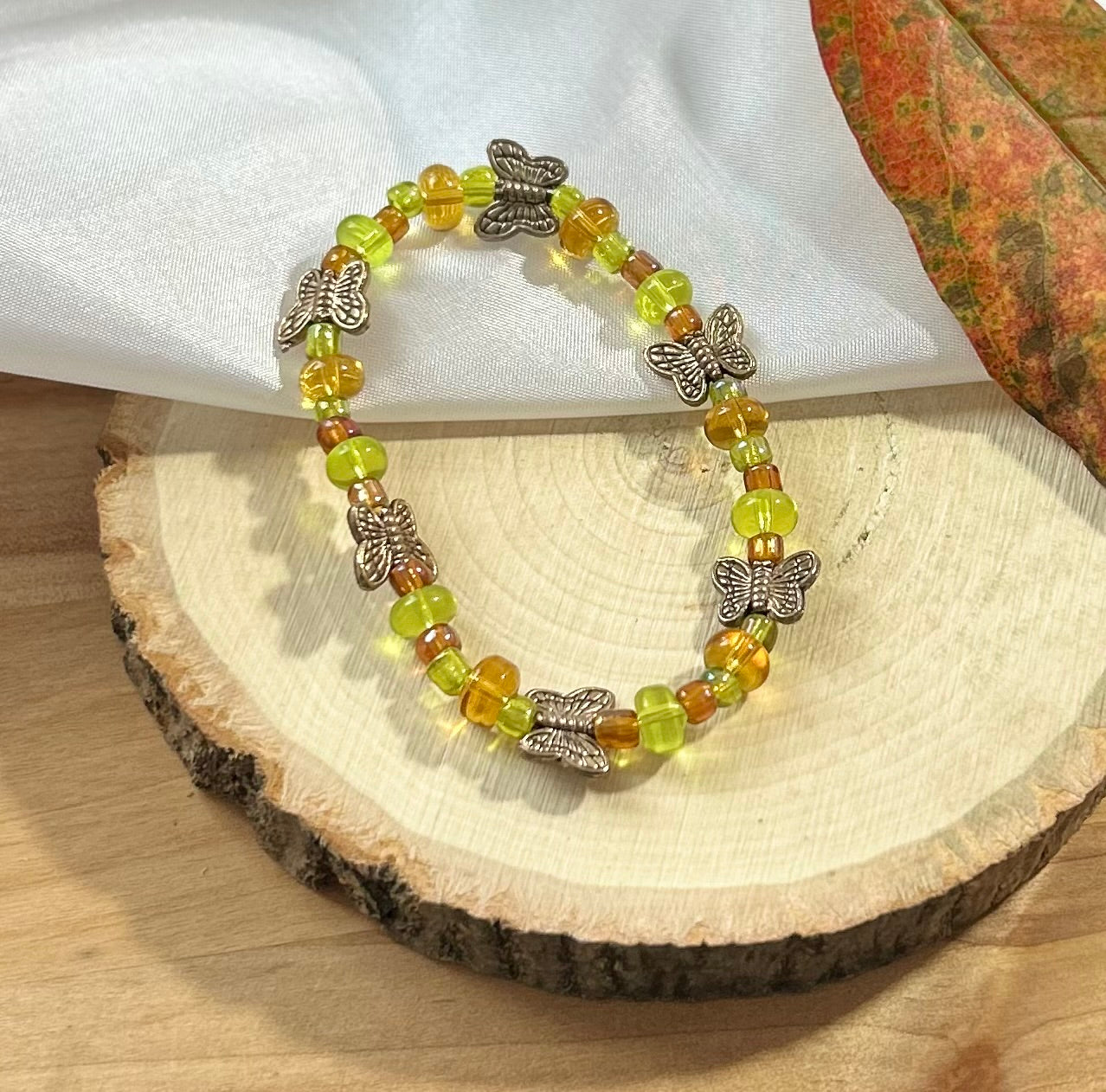 Golden Glow Butterfly Bracelet