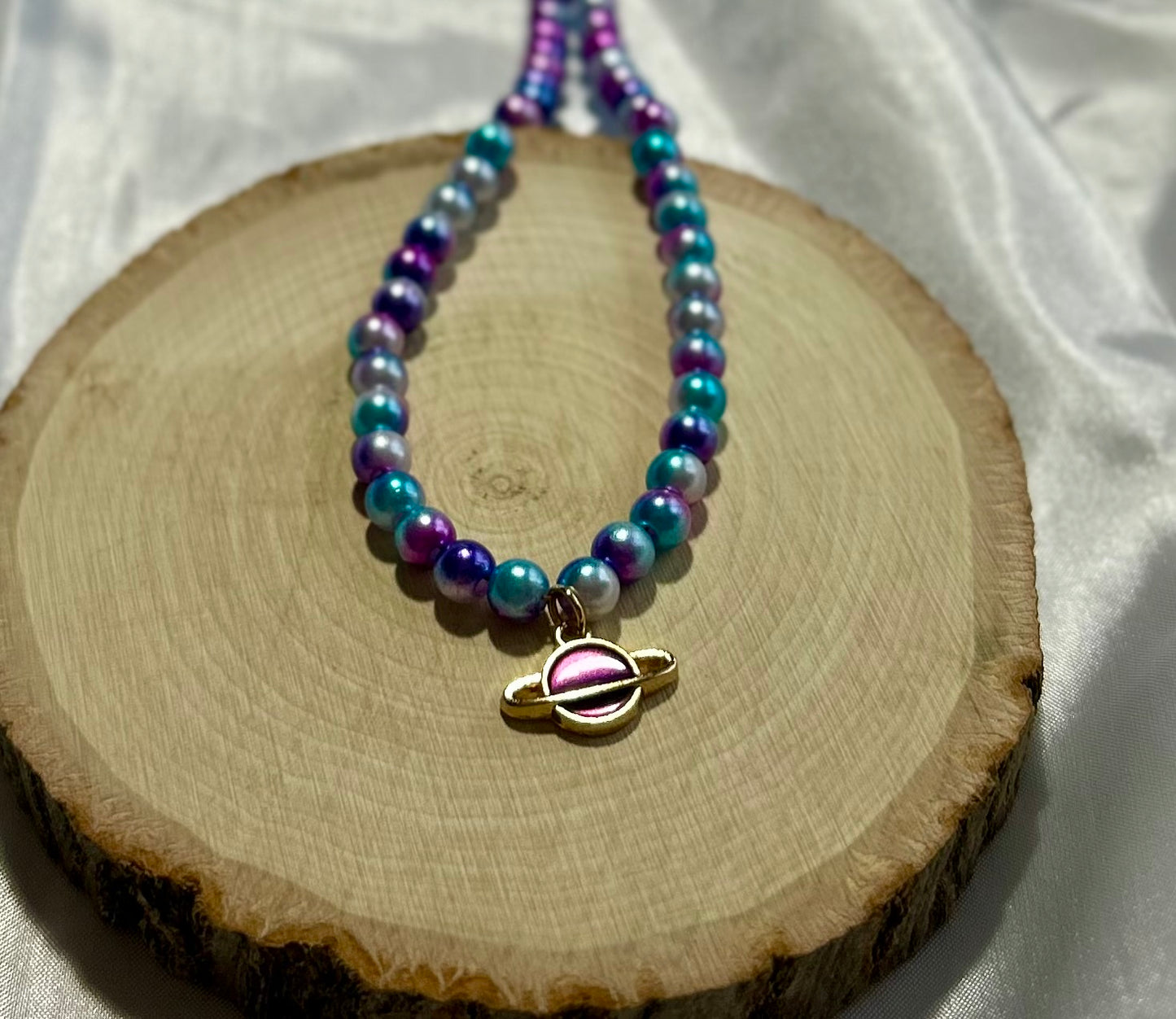 Purple Planet Necklace