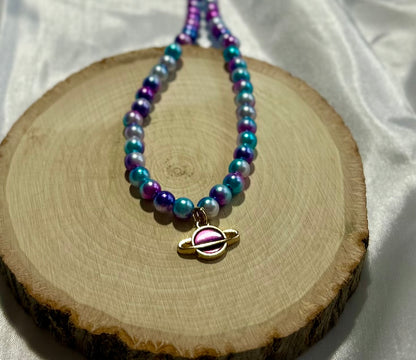 Purple Planet Necklace
