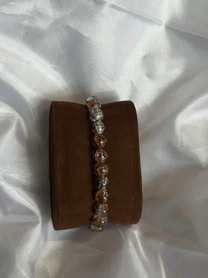 Crackled Bead Bracelet Glass