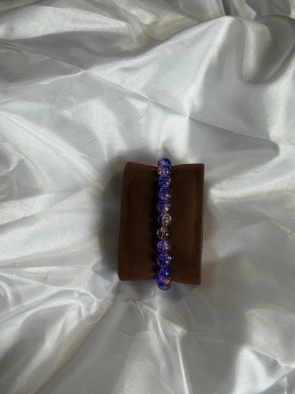 Crackled Bead Bracelet Glass