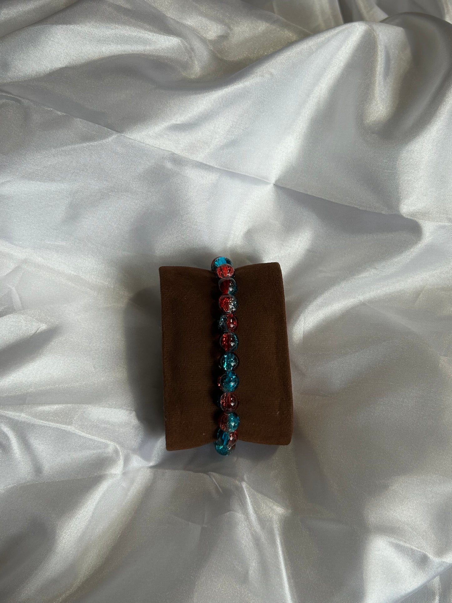 Crackled Bead Bracelet Glass