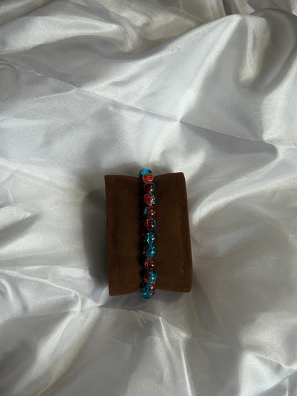 Crackled Bead Bracelet Glass
