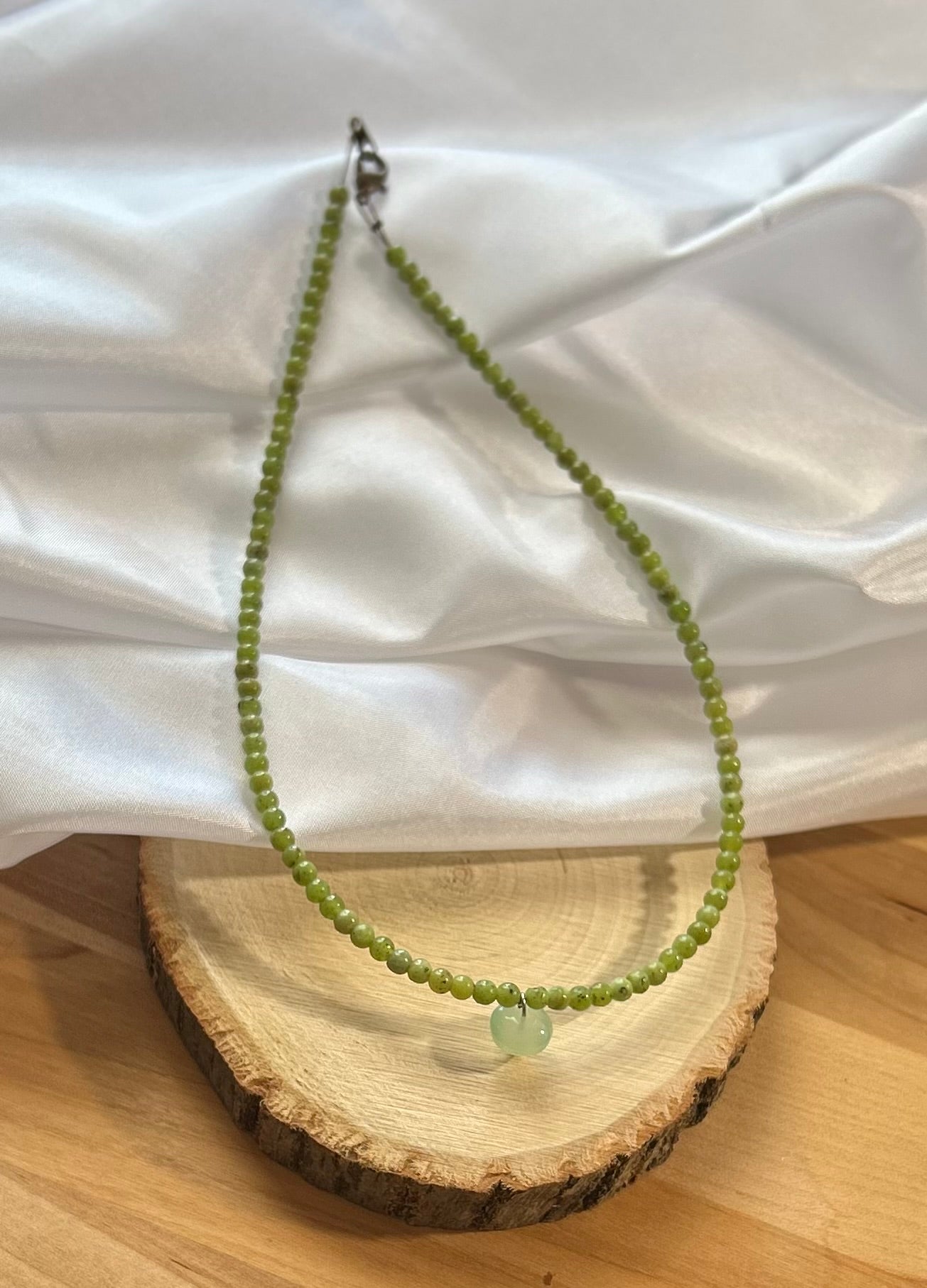 Jade Necklace with Jade Charm