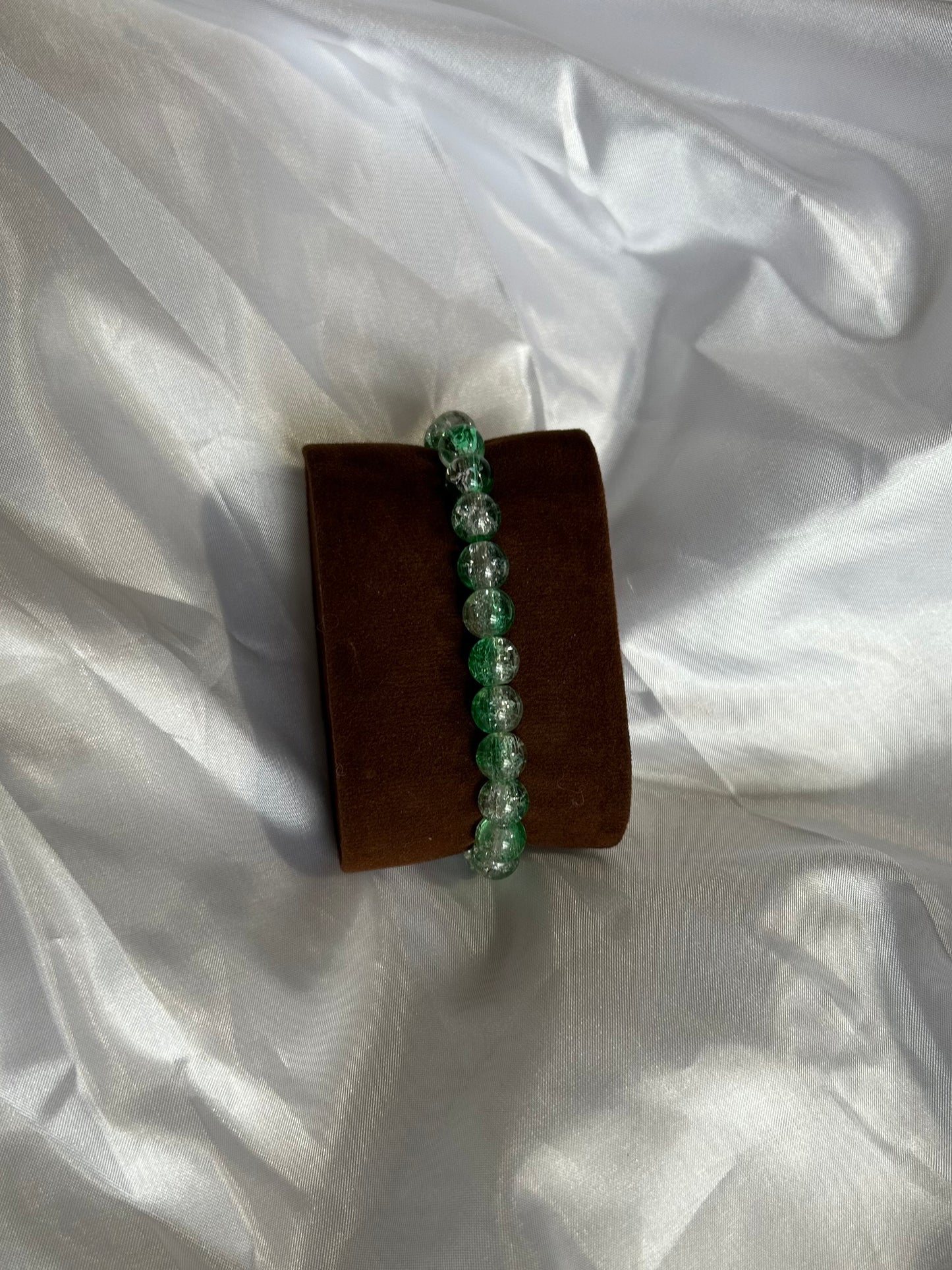 Crackled Bead Bracelet Glass