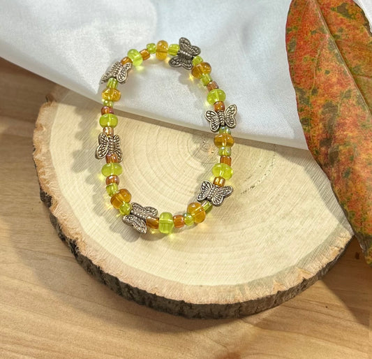 Golden Glow Butterfly Bracelet