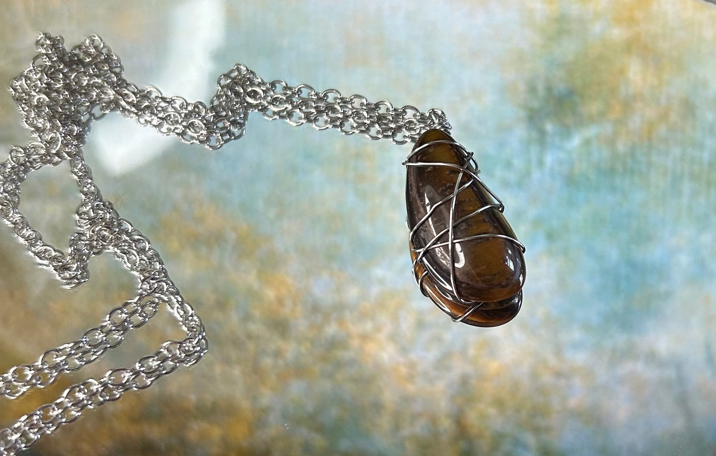 Wire Wrapped Tigers Eye