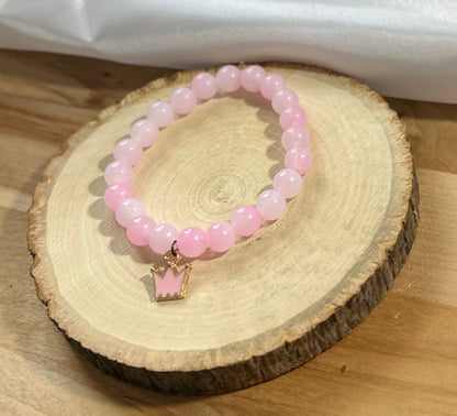 Pink Crown Bracelet - 8mm