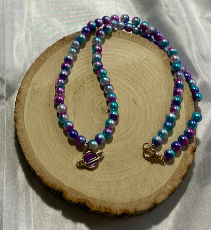 Purple Planet Necklace