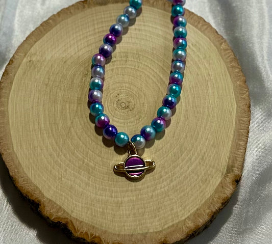 Purple Planet Necklace