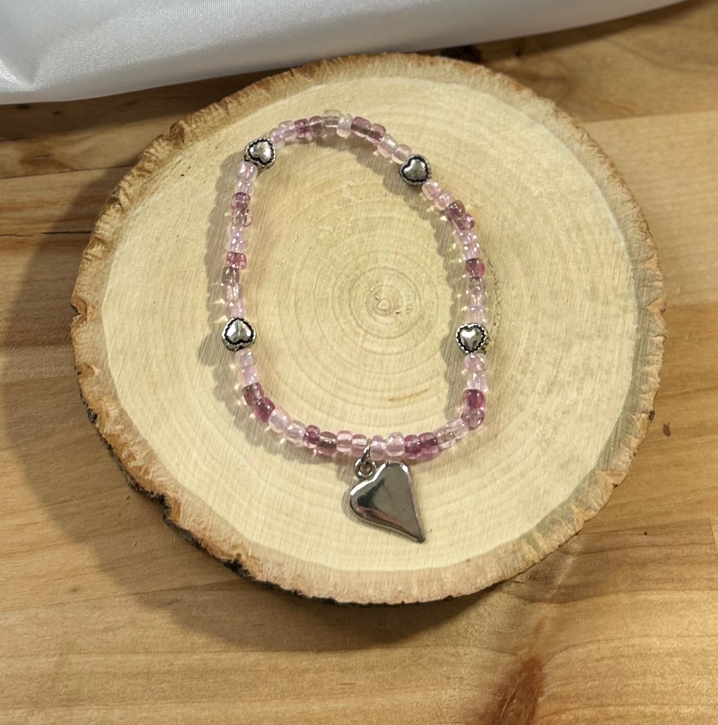 Blush Heart Charm Bracelet