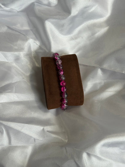 Crackled Bead Bracelet Glass