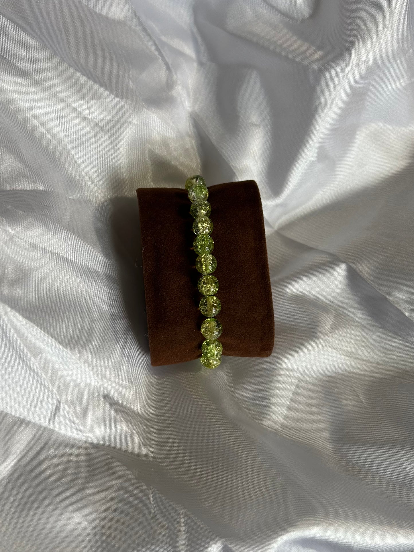 Crackled Bead Bracelet Glass