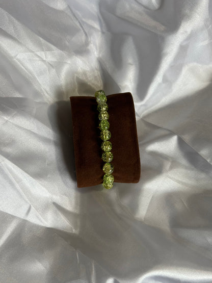 Crackled Bead Bracelet Glass