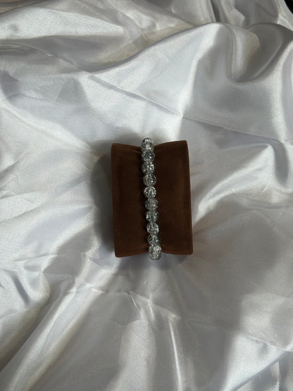 Crackled Bead Bracelet Glass