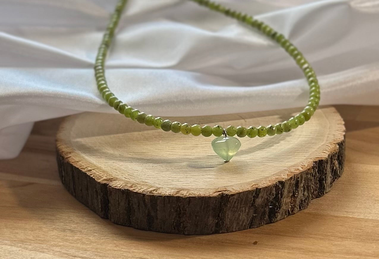 Jade Necklace with Jade Charm